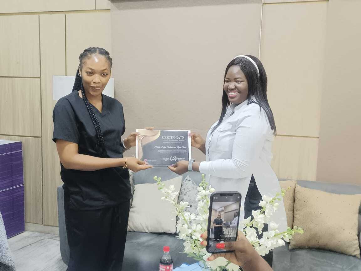 Giving out of certificate a cx training